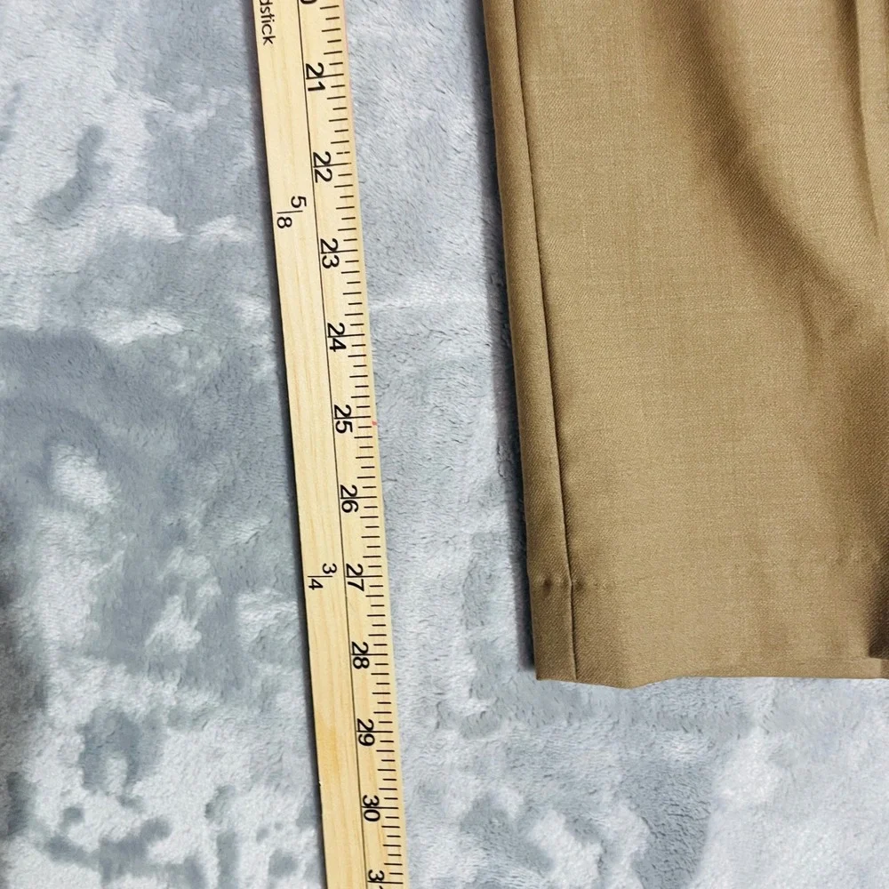 Giorgio Fiorelli Dress Pants Mens 38x29 Tan Khaki Good Flat Front Slacks